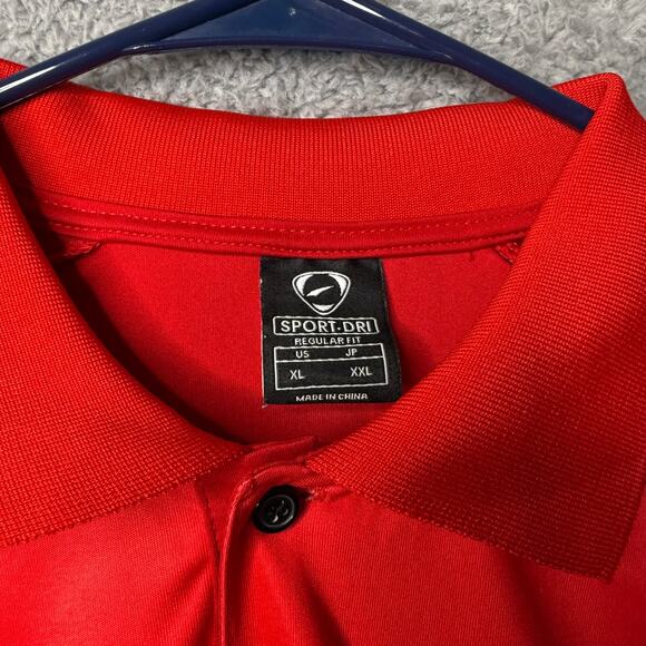 Sport Dri Shirt Men's XL Red and Black Short Sleeve Athletic Short Sleeve Polo - Picture 2 of 6